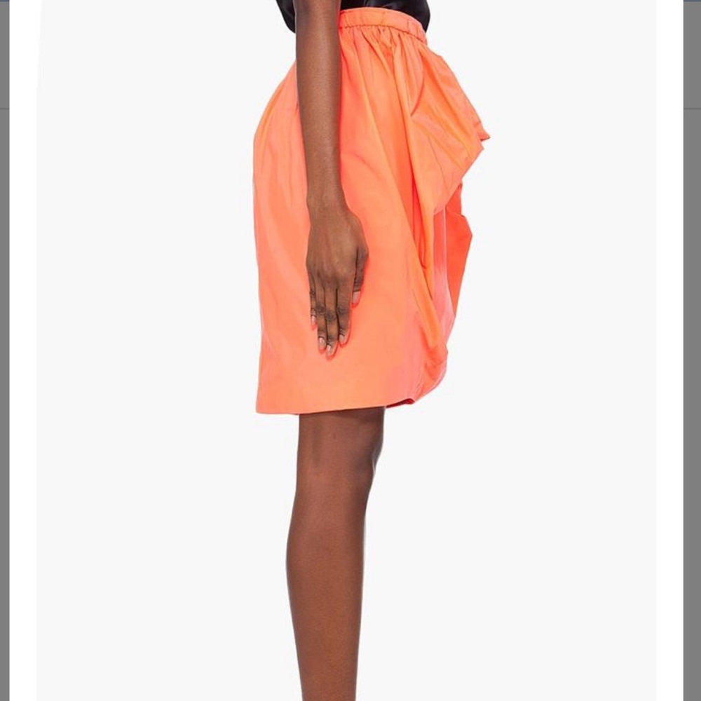 Marc by Marc Jacobs neon coral ruched pencil skirt - Picture 6 of 7